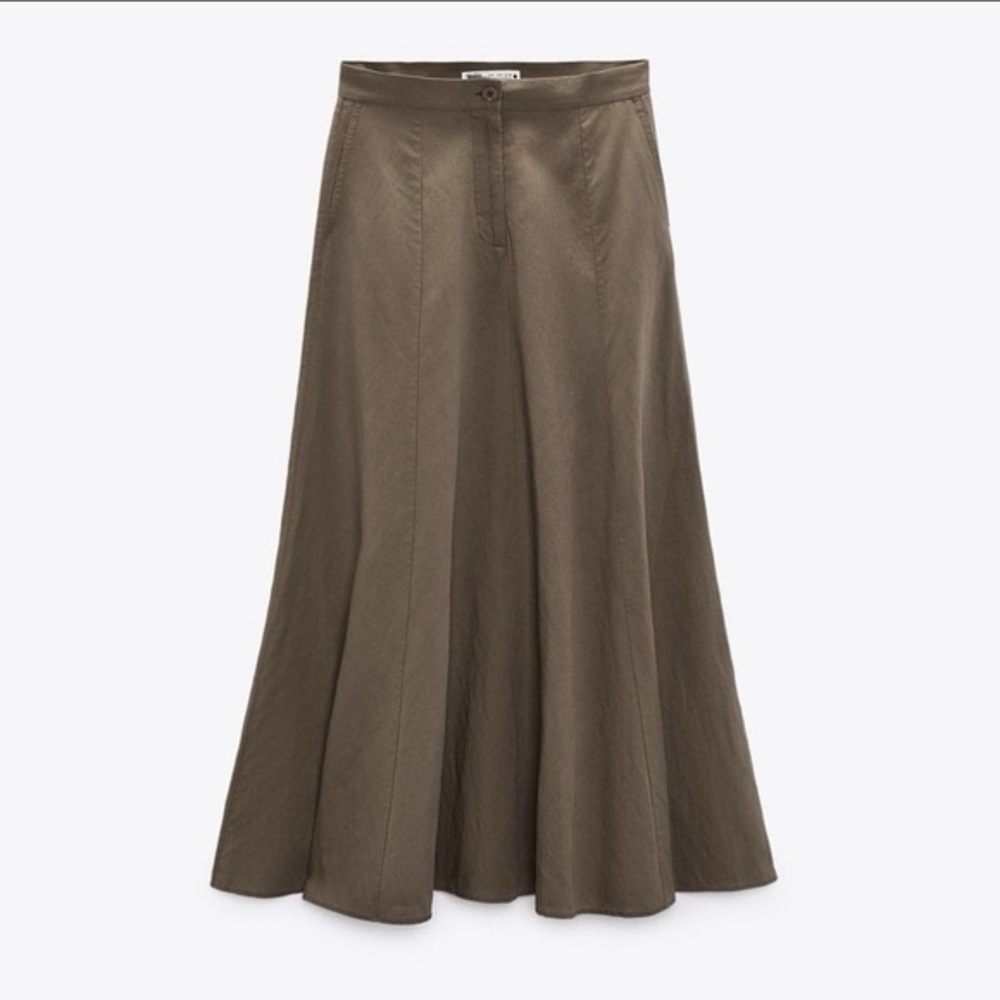 Zara Linen Maxi Skirt